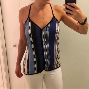 Blue Ella Moss Flowy Tank